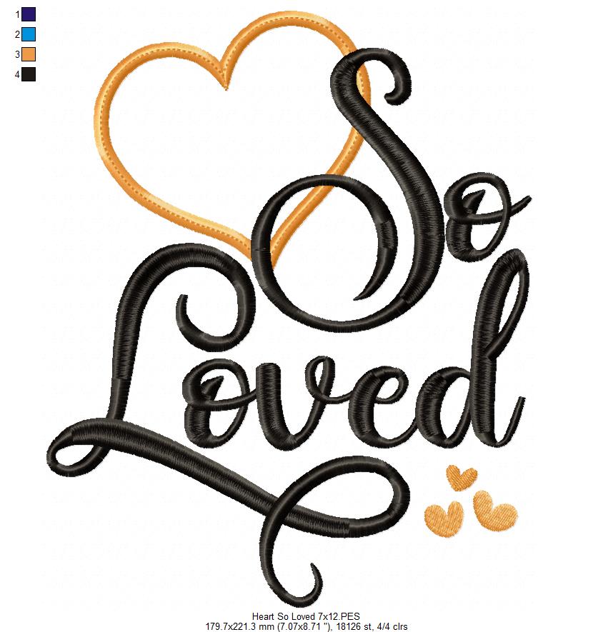 So Loved Hearts - Applique Embroidery
