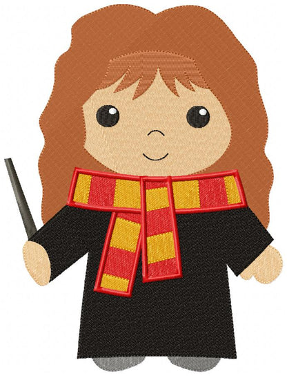Wizard Girl - Fill Stitch - Machine Embroidery Design