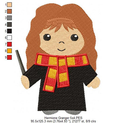 Wizard Girl - Fill Stitch - Machine Embroidery Design