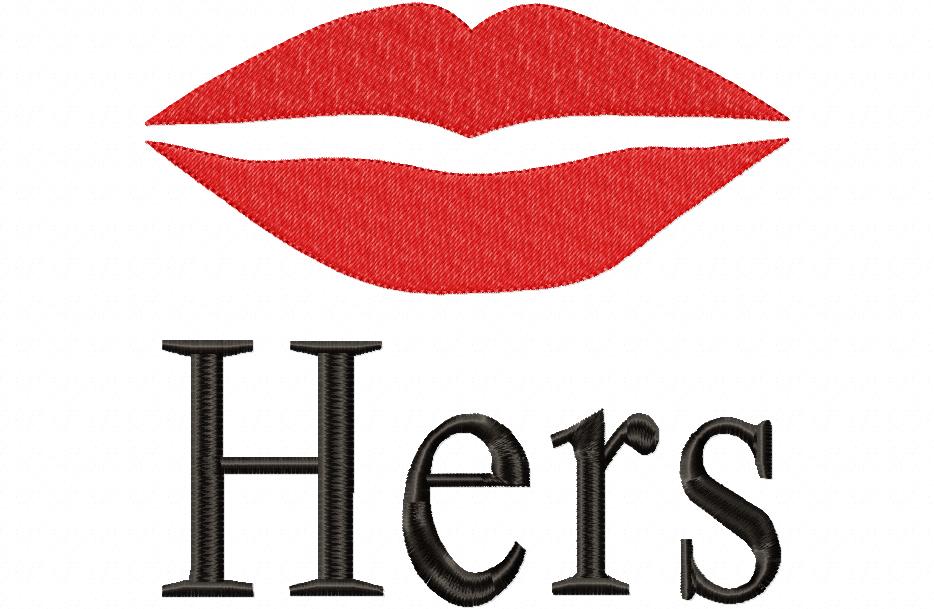 His & Hers Couple Set – Fill Stitch – Machine Embroidery Design