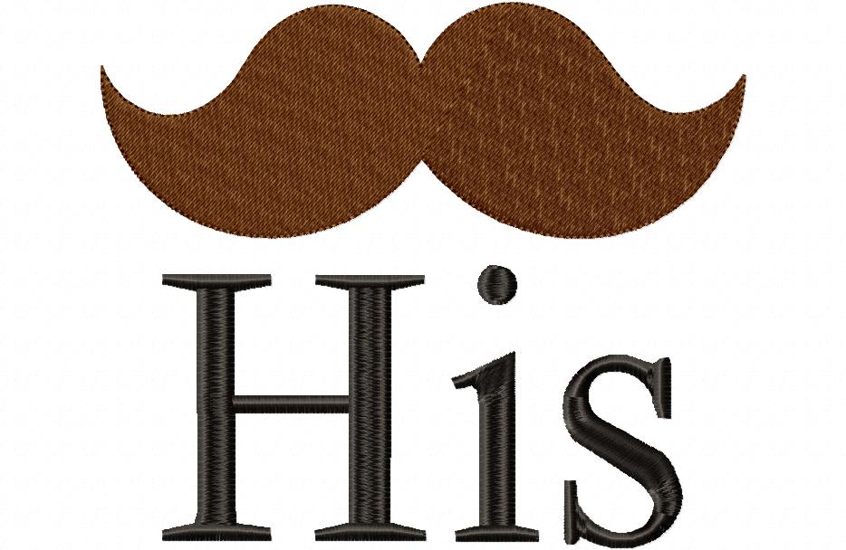His & Hers Couple Set – Fill Stitch – Machine Embroidery Design