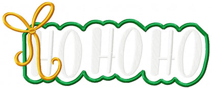 Festive Ho Ho Ho Frame – applique – Machine Embroidery Design