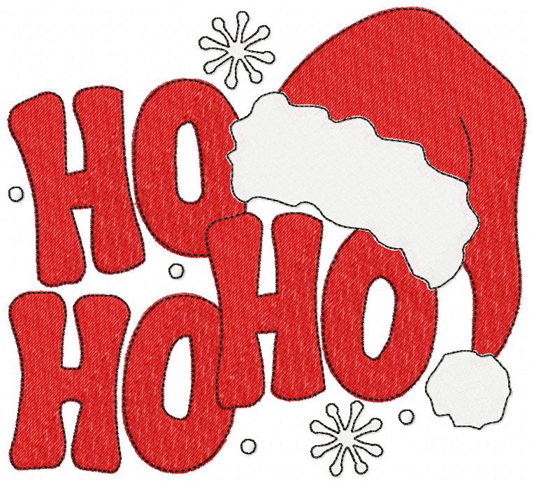 Merry Ho Ho Ho 🎅 – Fill Stitch – Machine Embroidery for Christmas Fun