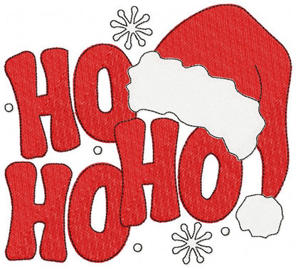 Merry Ho Ho Ho 🎅 – Fill Stitch – Machine Embroidery for Christmas Fun