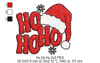 Merry Ho Ho Ho 🎅 – Fill Stitch – Machine Embroidery for Christmas Fun
