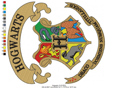 School of Magic - Fill Stitch Embroidery