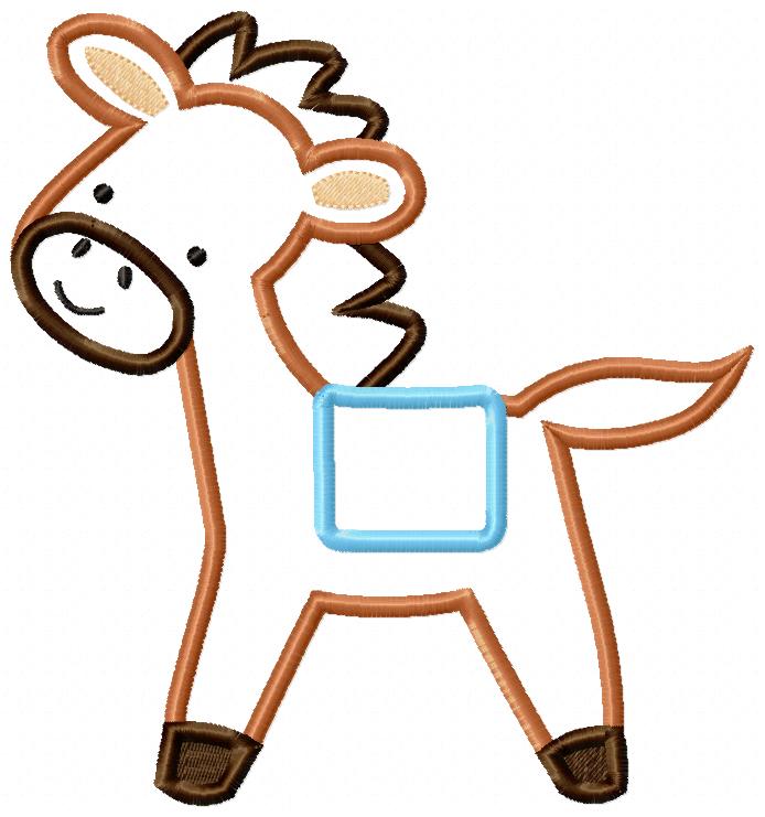 Sweet Little Horse Applique - Appliqué – Machine Embroidery Design