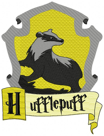 School of Magic Hufflepuff - Fill Stitch - Machine Embroidery Design