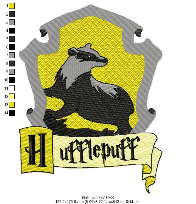 The 4 Houses of the School of Magic - Fill Stitch