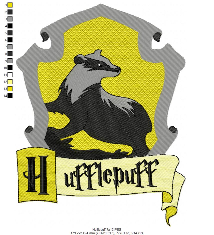 The 4 Houses of the School of Magic - Fill Stitch