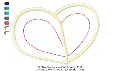 Cute Bees Ornaments - ITH Project - Machine Embroidery Design