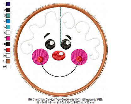 Chirstmas Candys Tree Ornaments Set - ITH Project - Machine Embroidery Design