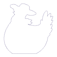 Lady Chicken Kitchen Ornaments Set - ITH Project - Machine Embroidery Design