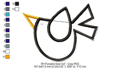 Pumpkin Nest Ornament - ITH Project - Machine Embroidery Design