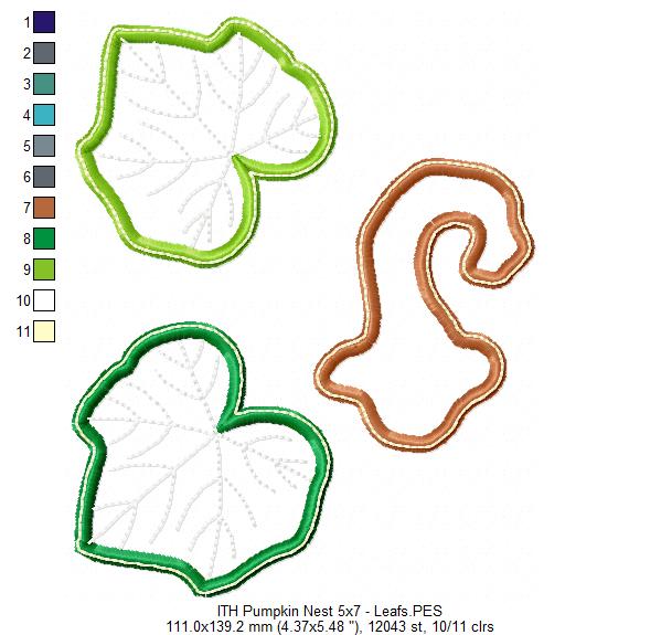 Pumpkin Nest Ornament - ITH Project - Machine Embroidery Design