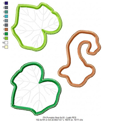 Pumpkin Nest Ornament - ITH Project - Machine Embroidery Design