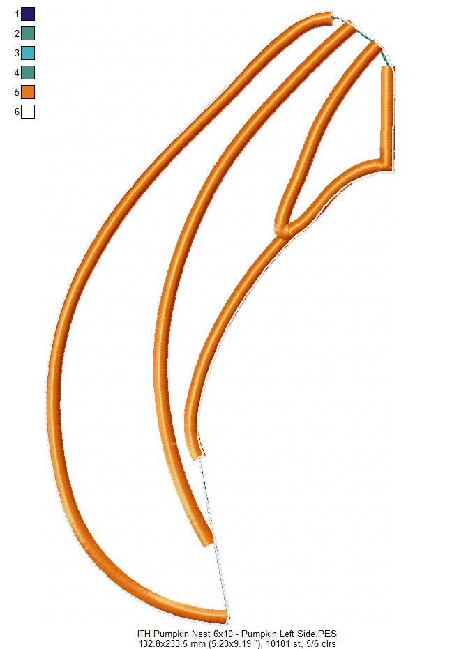 Pumpkin Nest Ornament - ITH Project - Machine Embroidery Design