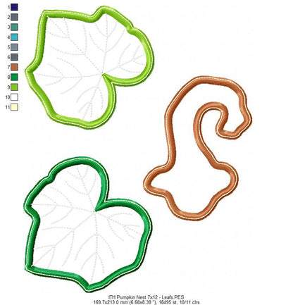 Pumpkin Nest Ornament - ITH Project - Machine Embroidery Design