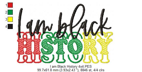 I am Black History - Fill Stitch