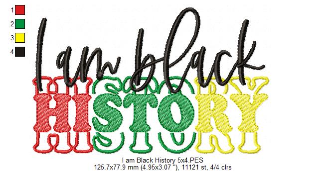 I am Black History - Fill Stitch