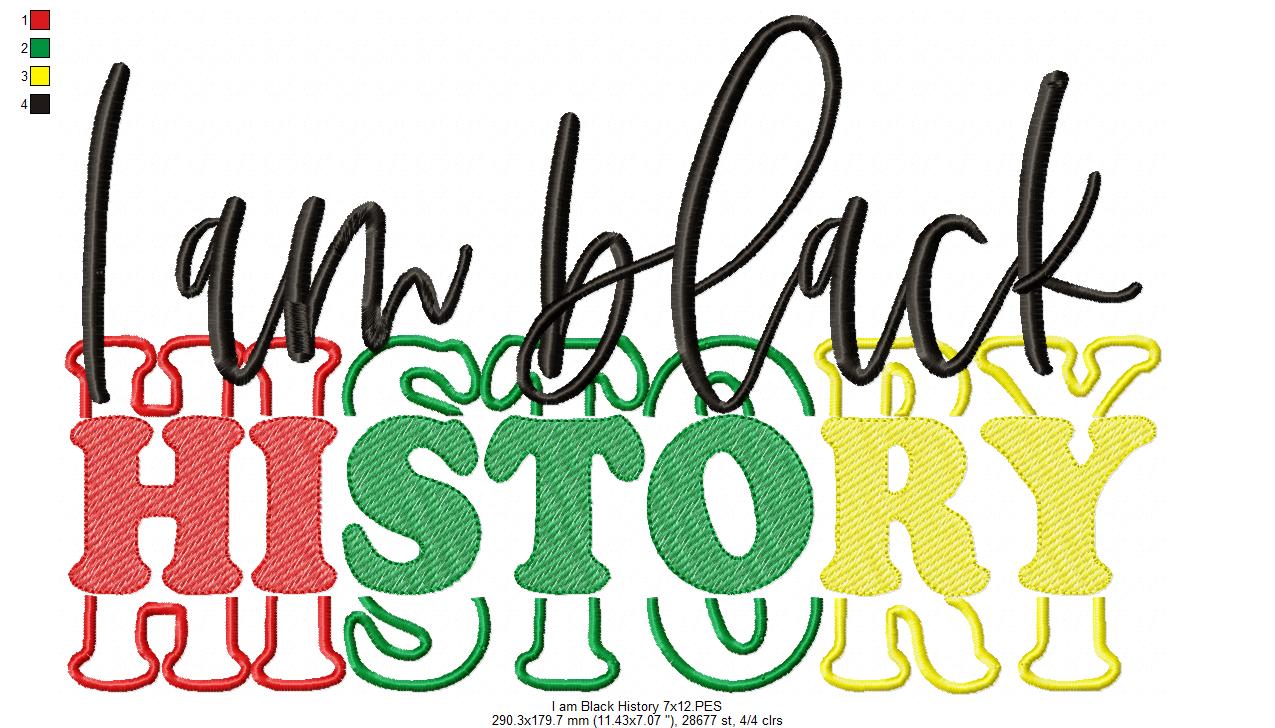 I am Black History - Fill Stitch
