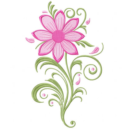 Intricate Flower - Fill Stitch - Machine Embroidery Design