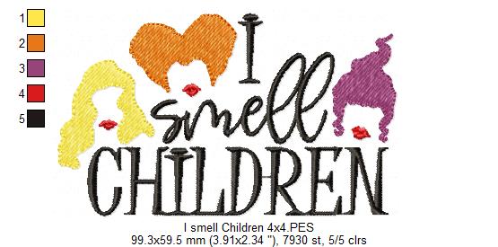 I Smell Children - Applique Machine Embroidery Design