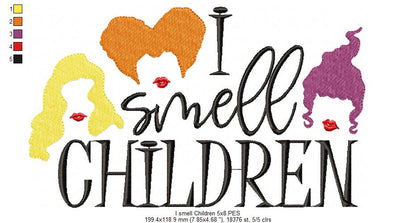 I Smell Children - Applique Machine Embroidery Design