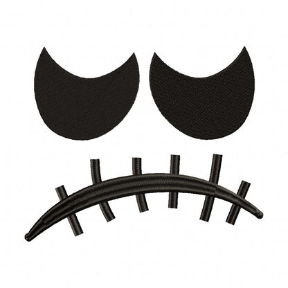 Jack-O' Lantern Faces - Set of 10 Designs - Fill Stitch Embroidery