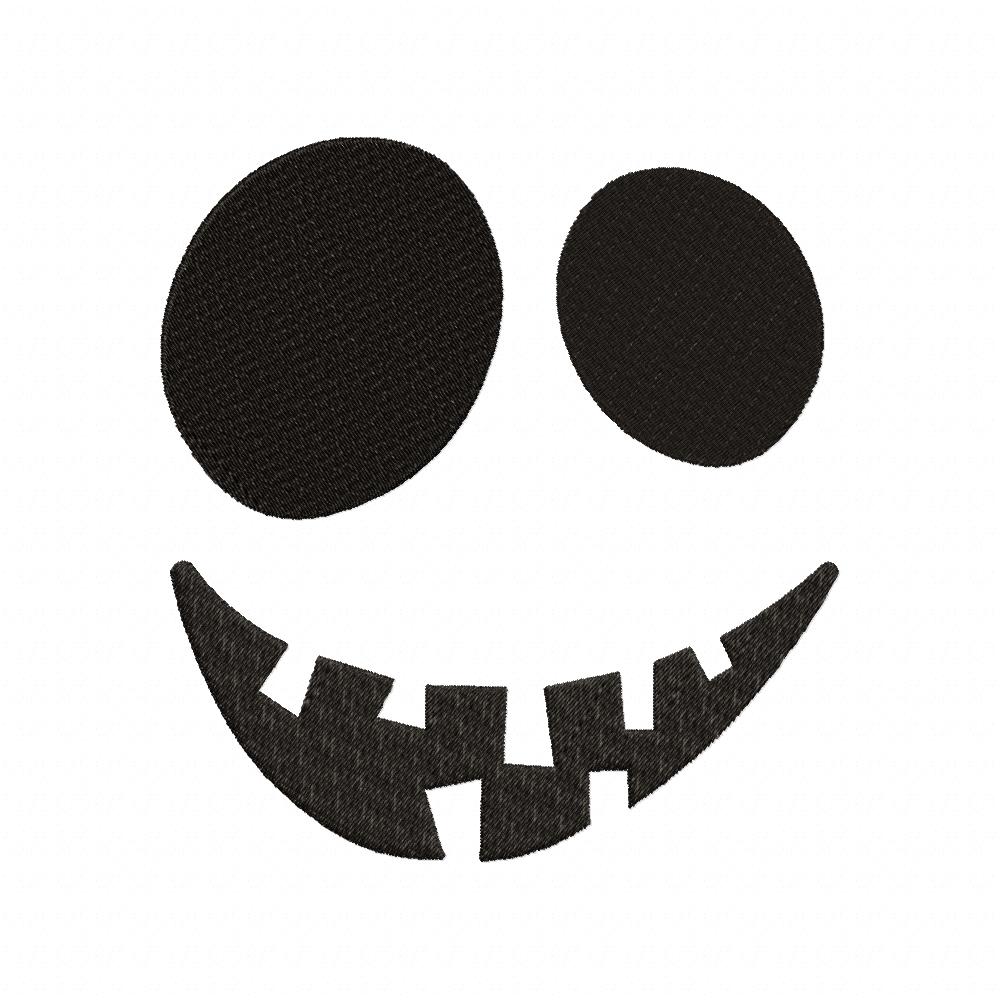 Jack-O' Lantern Faces - Set of 10 Designs - Fill Stitch Embroidery