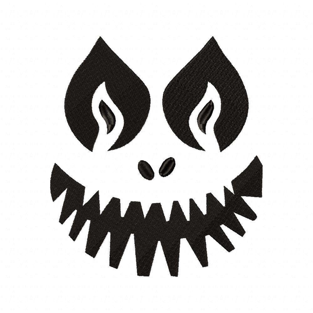 Jack-O' Lantern Faces - Set of 10 Designs - Fill Stitch Embroidery