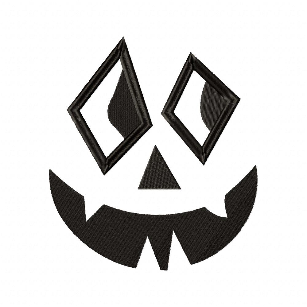Jack-O' Lantern Faces - Set of 10 Designs - Fill Stitch Embroidery
