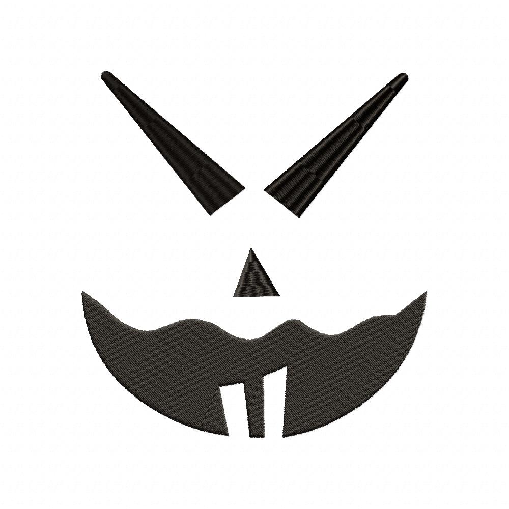 Jack-O' Lantern Faces - Set of 10 Designs - Fill Stitch Embroidery