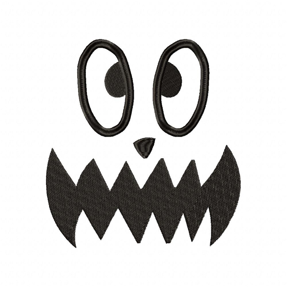 Jack-O' Lantern Faces - Set of 10 Designs - Fill Stitch Embroidery