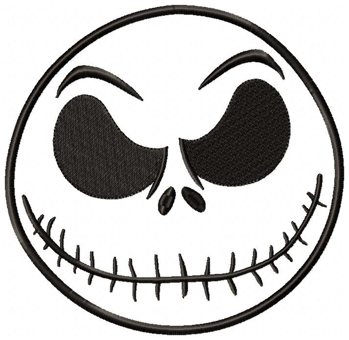 Jack Skellington Face - Applique - Machine Embroidery Design