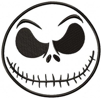 Jack Skellington Face - Applique - Machine Embroidery Design