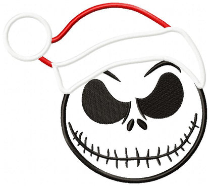 Christmas Skellington Boy - Applique - machine Embrodery Design