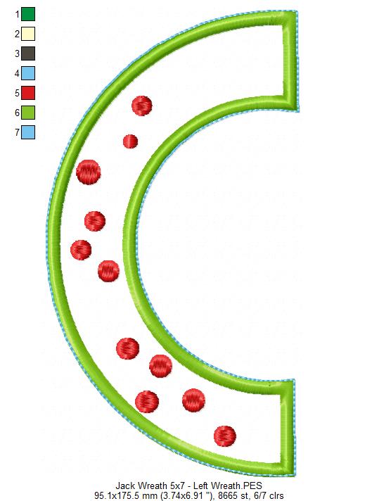Jack Skellington Wreath - ITH Project - Machine Embroidery Design