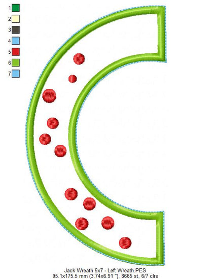 Jack Skellington Wreath - ITH Project - Machine Embroidery Design