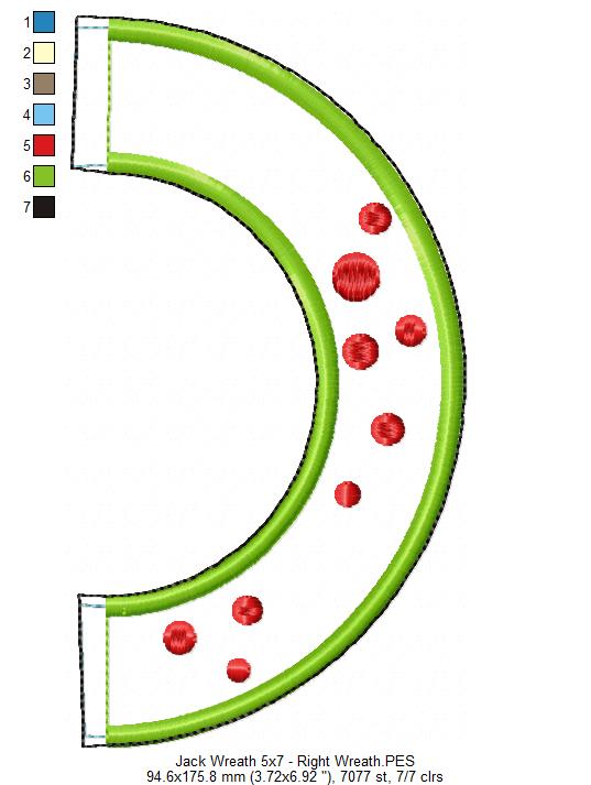 Jack Skellington Wreath - ITH Project - Machine Embroidery Design