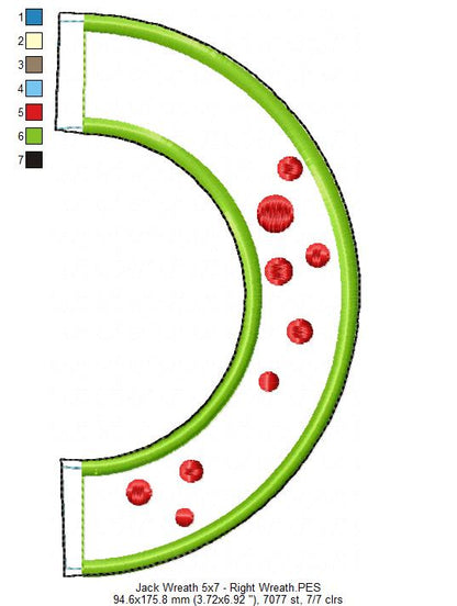 Jack Skellington Wreath - ITH Project - Machine Embroidery Design