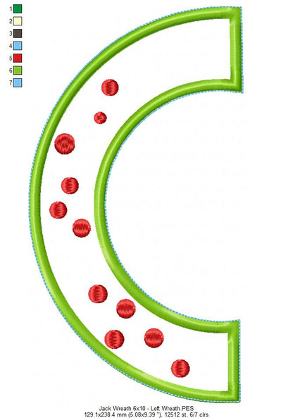 Jack Skellington Wreath - ITH Project - Machine Embroidery Design