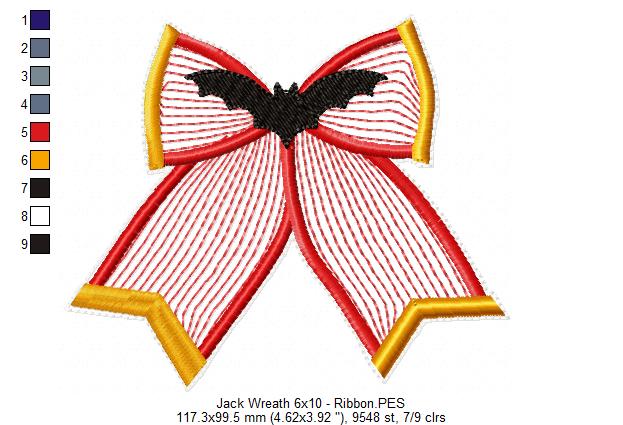 Jack Skellington Wreath - ITH Project - Machine Embroidery Design