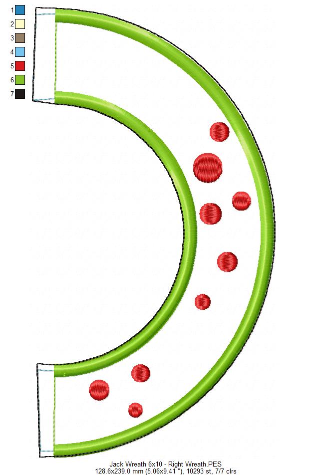 Jack Skellington Wreath - ITH Project - Machine Embroidery Design