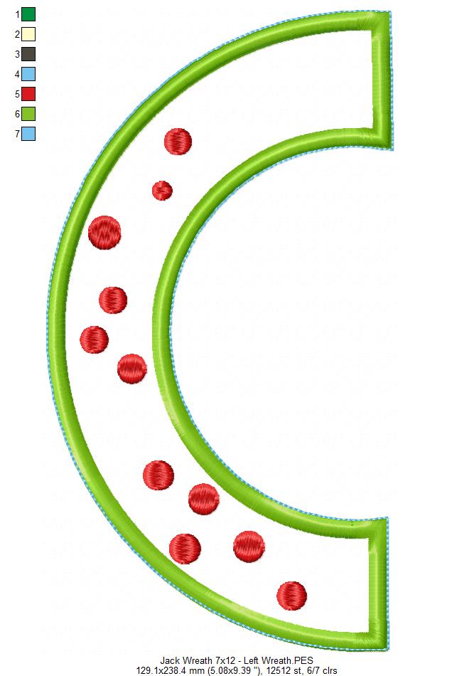 Jack Skellington Wreath - ITH Project - Machine Embroidery Design