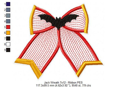 Jack Skellington Wreath - ITH Project - Machine Embroidery Design