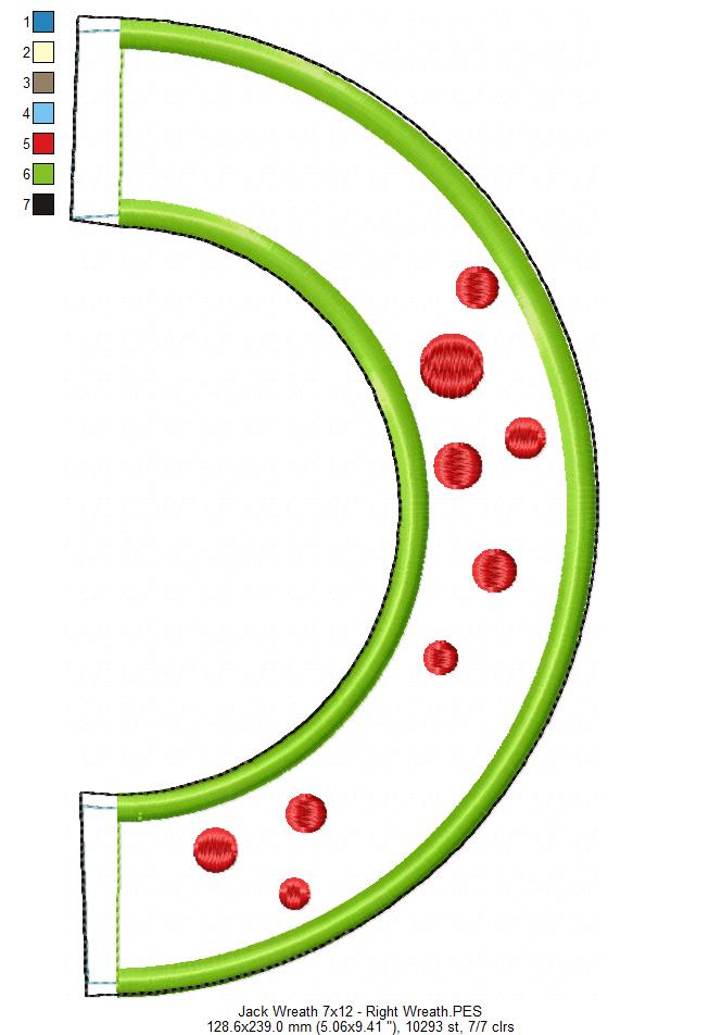 Jack Skellington Wreath - ITH Project - Machine Embroidery Design