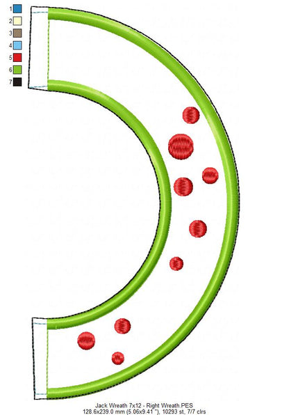 Jack Skellington Wreath - ITH Project - Machine Embroidery Design