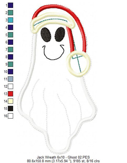 Jack Skellington Christmas Wreath - ITH Project - Machine Embroidery Design