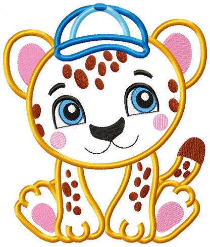 Little Jaguar Cub - Appliqué - Machine Embroidery Design
